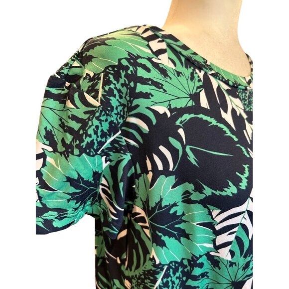 Mary Square Womens Tropical Leaf Print Dress XS Polyester/Rayon/Spandex - Picture 4 of 7